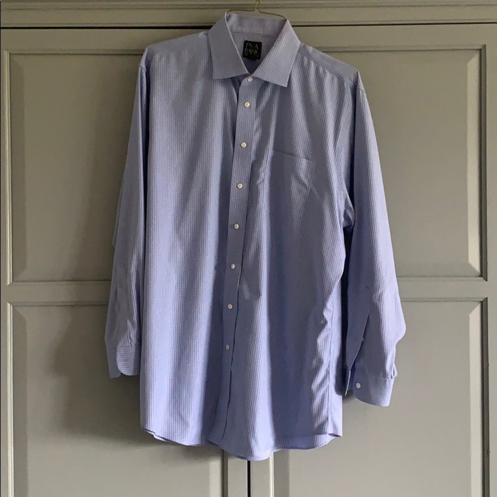 JoS. A. Bank long sleeve blue and white button dwn